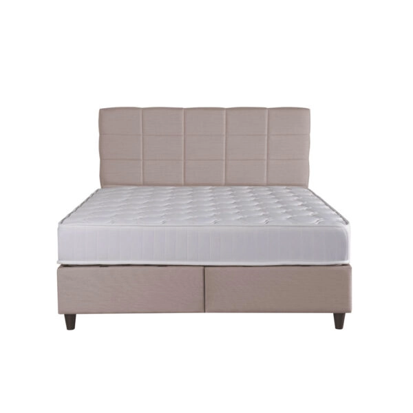 DEAL SET ΚΡΕΒΑΤΙ ΜΕ ΑΠΟΘΗΚ. ΧΩΡΟ ΚΑΙ ΣΤΡΩΜΑ BEIGE 14-753 210x162xH120cm