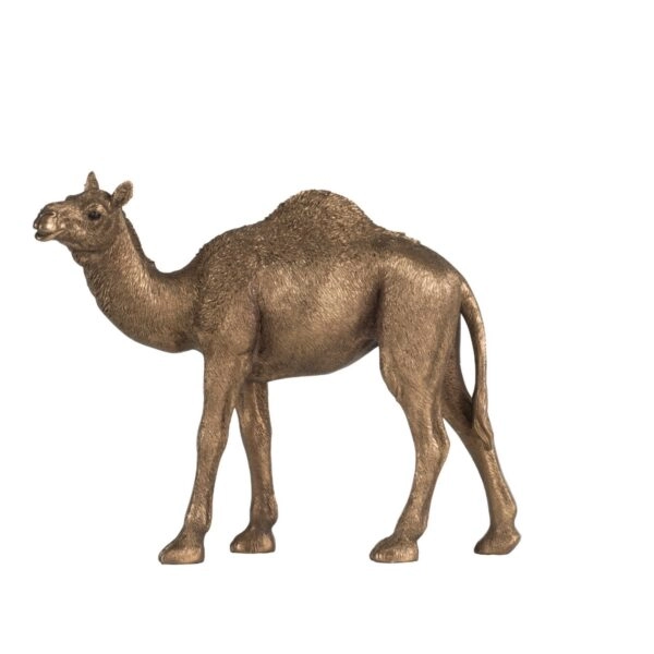 Animal Camel Επιτραπέζιο Διακοσμητικό Καμήλα Ρητίνη Μπρονζέ (23x8.5x18)cm