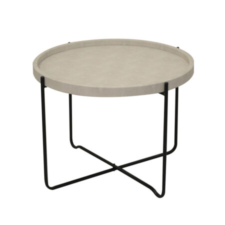 FUN COFFEE TABLE SAND BEIGE ΜΑΥΡΟ 63x63xH42cm