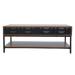 ZUMA COFFEE TABLE ΚΑΡΥΔΙ ΜΑΥΡΟ 111,5x60xH44cm