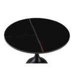 VOLCANO SIDE TABLE ΜΑΥΡΟ ΜΕ ΟΨΗ ΜΑΡΜΑΡΟΥ ΜΑΥΡΟ 50x50xH61cm