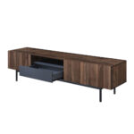 GROOVES TV STAND 3ΠΟΡΤΕΣ 1ΣΥΡΤΑΡΙ WOTAN OAK ΓΚΡΙ 180x40xH50cm