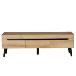 GRIF TV STAND ΦΥΣΙΚΟ ΜΑΥΡΟ 160x40xH50cm