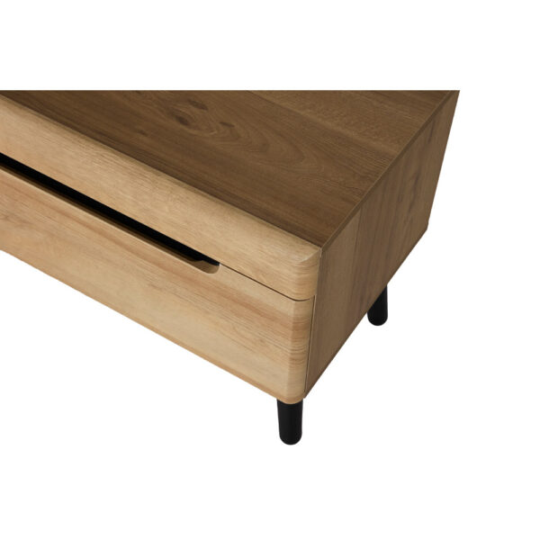 GRIF TV STAND ΦΥΣΙΚΟ ΜΑΥΡΟ 160x40xH50cm