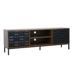 ZUMA TV STAND ΚΑΡΥΔΙ ΜΑΥΡΟ 160x40xH54,5cm