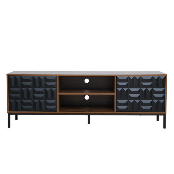 ZUMA TV STAND ΚΑΡΥΔΙ ΜΑΥΡΟ 160x40xH54,5cm