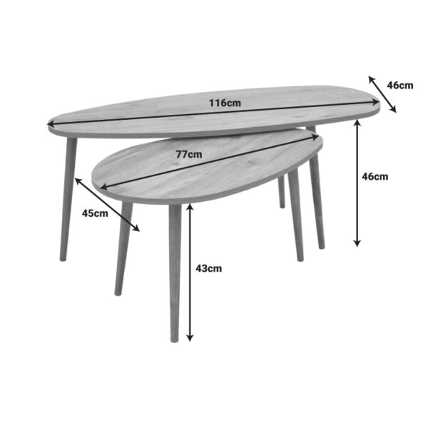 Τραπέζι σαλονιού Monty  καρυδί μελαμίνης 116x46x46εκ