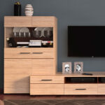 Κρεμαστή Βιτρίνα Δίφυλλη Solo αριστερή 2W 90x41x136 Sonoma Wenge