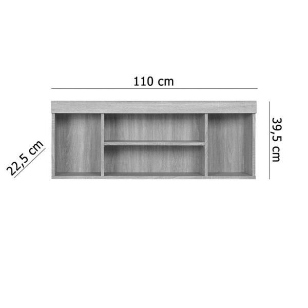 Ράφι Damis 110x22.5x39.5εκ Σονόμα Κρεμαστό με mdf Λεπτομέρεια