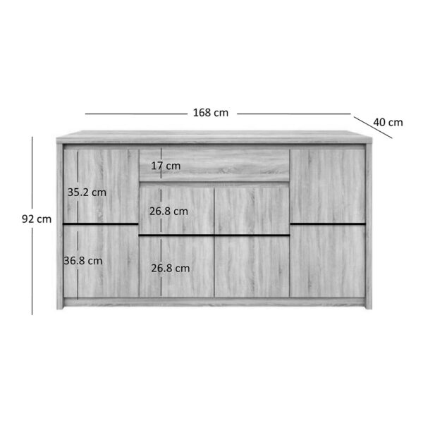 Norton Μπουφές 168x40x91.5εκ Sonoma