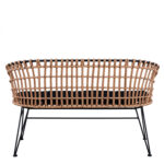 Καναπές Κήπου  ARVENIUS Φυσικό/Μαύρο Rattan 124x57x77cm