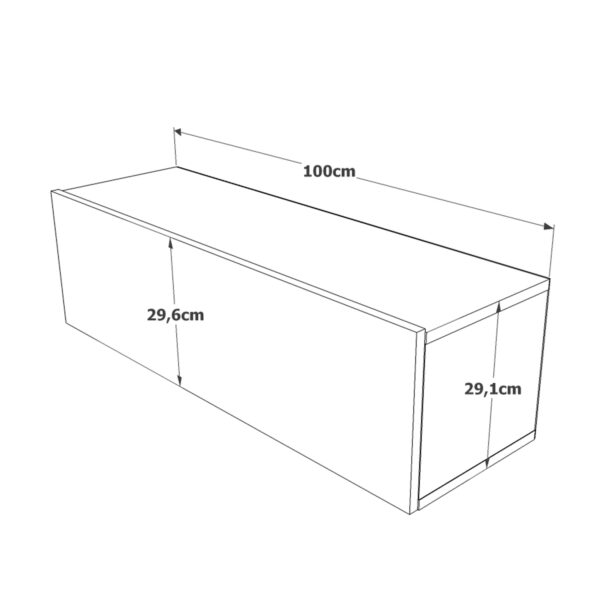 Έπιπλο Τηλεόρασης  INVERIE Πεύκο Μοριοσανίδα 100x31.6x29.6cm