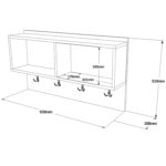 Κρεμάστρα Εισόδου  DALSTON Πεύκο Μοριοσανίδα 92x18.8x51cm