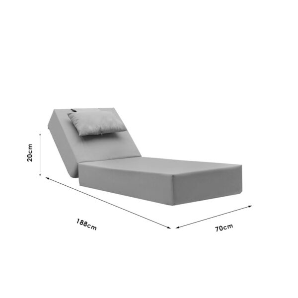 Μαξιλάρι ξαπλώστρας Specta  ύφασμα μπεζ 60x190x20εκ