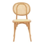 Καρέκλα Zoel  ξύλο οξιάς και rattan σε φυσική απόχρωση 45x52x82εκ