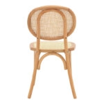 Καρέκλα Zoel  ξύλο οξιάς και rattan σε φυσική απόχρωση 45x52x82εκ