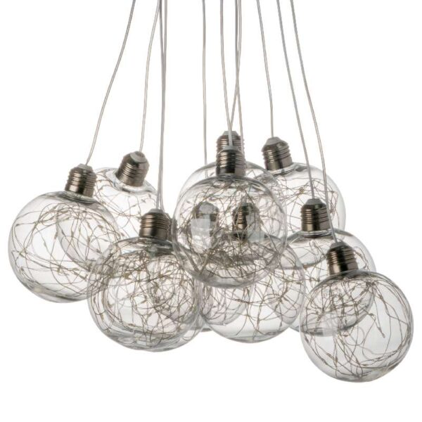 Artekko Globes Φωτιστικό Οροφής με Led Γυαλί Διάφανο (37x40x104)cm