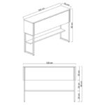 Μπουφές Luxe Megapap χρώμα travertine - χρυσό 120x30x80εκ.