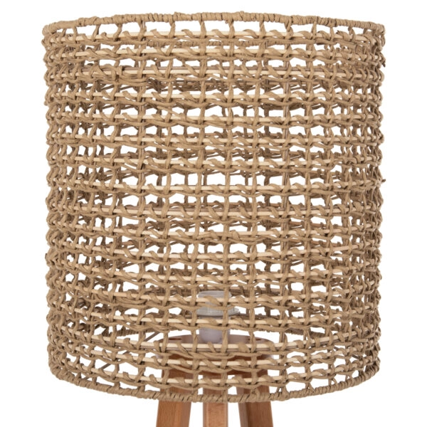 ΕΠΙΔΑΠΕΔΙΟ ΦΩΤΙΣΤΙΚΟ HM4351 RUBBERWOOD-RATTAN-PAPER ROPE ΣΕ ΦΥΣΙΚΟ Φ39x149Υεκ.