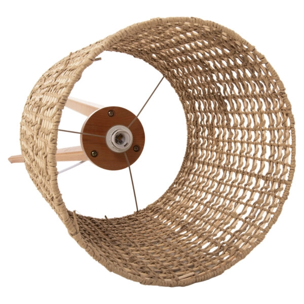 ΕΠΙΔΑΠΕΔΙΟ ΦΩΤΙΣΤΙΚΟ HM4351 RUBBERWOOD-RATTAN-PAPER ROPE ΣΕ ΦΥΣΙΚΟ Φ39x149Υεκ.