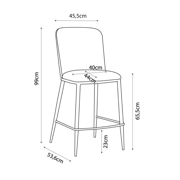 COUTURE ΣΚΑΜΠΩ BAR CAMEL 45,5x53,58xH99cm