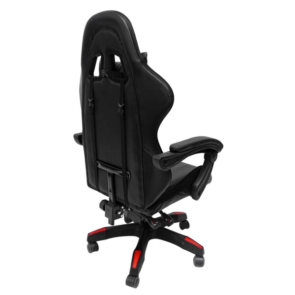 ΠΟΛΥΘΡΟΝΑ GAMING DARREN HM1203.01 ΜΑΥΡΟ-ΚΟΚΚΙΝΟ PVC & NYLON 51x49x125Υεκ.