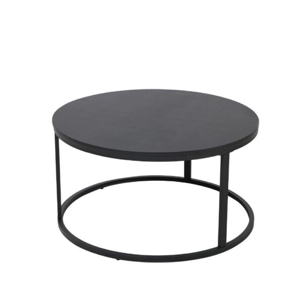 TONDO COFFEE TABLE ΜΑΥΡΟ 80x80xH40cm