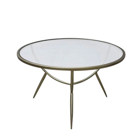 VERO COFFEE TABLE ΔΙΑΦΑΝΟ ΧΡΥΣΟ 75x75xH49