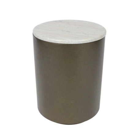 POMMA SIDE TABLE TRAVERTINE BRONZE 37x37xH49cm