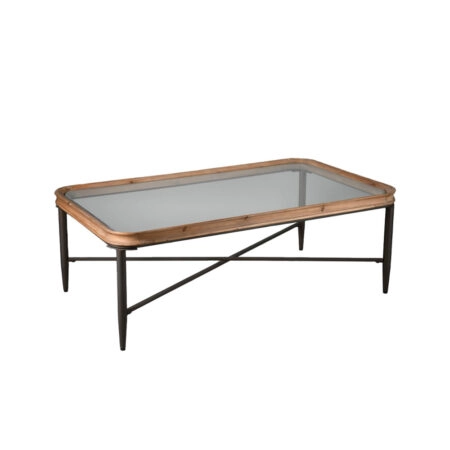 MARAIS COFFEE TABLE ΦΥΣΙΚΟ ΜΑΥΡΟ 122x71xH43,5cm