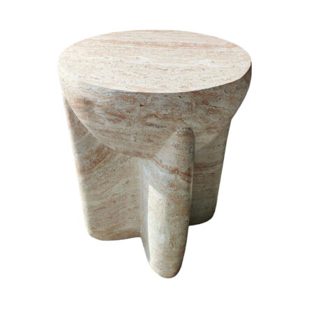 LITHOS HANDLE SIDE TABLE BEIGE 36x36xH47cm