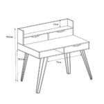 MINTONI ΓΡΑΦΕΙΟ 3ΣΥΡΤΑΡΙΑ SONOMA ΛΕΥΚΟ ΜΕ PATTERN 100x50xH100cm