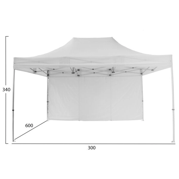 GAZEBO ΕΠΑΓΓΕΛΜΑΤΙΚΟ ΒΑΡΕΩΣ ΤΥΠΟΥ CRESSEN HM6307 ΠΤΥΣΣΟΜΕΝΟ ΑΛΟΥΜΙΝΙΟΥ 3x6x3,4Y