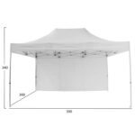 GAZEBO ΕΠΑΓΓΕΛΜΑΤΙΚΟ ΒΑΡΕΩΣ ΤΥΠΟΥ CRESSEN HM6305 ΠΤΥΣΣΟΜΕΝΟ ΑΛΟΥΜΙΝΙΟΥ 3x3x3,4Y