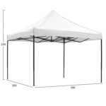 ΚΙΟΣΚΙ/GAZEBO MATTHEW HM6310 ΠΤΥΣΣΟΜΕΝΟ-ΣΚΕΛΕΤΟΣ ΜΕΤΑΛ.ΜΑΥΡΟΣ-ΛΕΥΚΟ ΥΦΑΣΜΑ 3Χ3μ