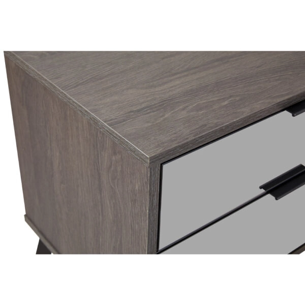SPECCHIO ΚΟΜΟΔΙΝΟ 2ΣΥΡΤΑΡΙΑ ΜΑΥΡΟ OAK ΚΑΘΡΕΠΤΗΣ 58x39xH55cm
