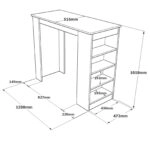 Τραπέζι Bar ArteLibre BROCKLEY Λευκό Μοριοσανίδα 120x51.6x101.8cm