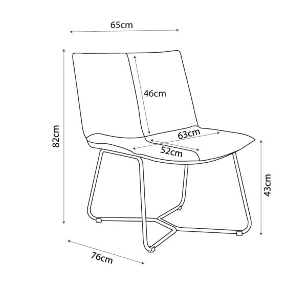 ATTENDRE ΚΑΡΕΚΛΑ ΕΠΙΣΚΕΠΤΗ ΜΑΥΡΟ 65x76xH82cm