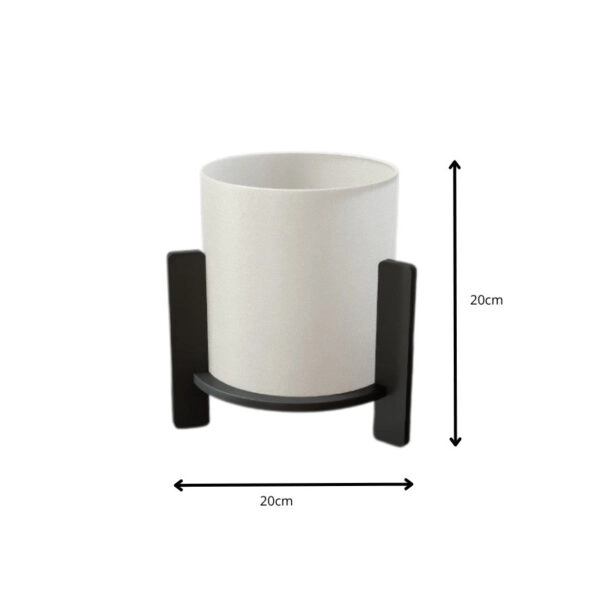 Φωτιστικό επιτραπέζιο Pine Megapap E27 Mdf χρώμα μαύρο - κρεμ Ø20x20εκ.