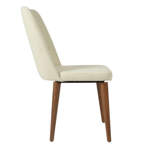 MİLANO CHAİR  WALNUT LİGHT  LEGS  MAZZ FABRİC SALONA V 24