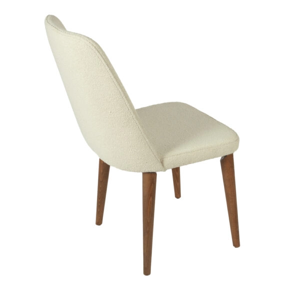 MİLANO CHAİR  WALNUT LİGHT  LEGS  MAZZ FABRİC SALONA V 24
