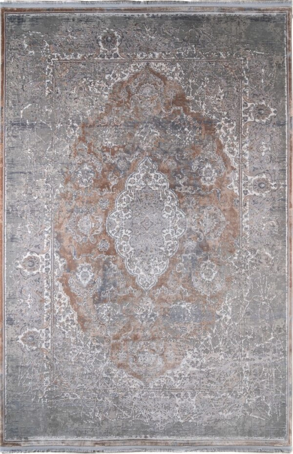 ΧΑΛΙ LUXURIOUS SILK 5991 GREY BEIGE - 200cm x 290cm