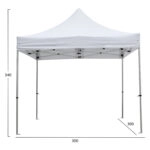 GAZEBO ΕΠΑΓΓΕΛΜΑΤΙΚΟ ΒΑΡΕΩΣ ΤΥΠΟΥ CRESSEN HM6305 ΠΤΥΣΣΟΜΕΝΟ ΑΛΟΥΜΙΝΙΟΥ 3x3x3,4Y