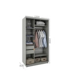 Ντουλάπα Diamont Σονόμα 120x60x220cm
