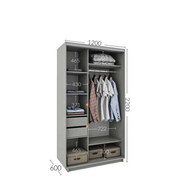 Ντουλάπα Diamont Σονόμα 120x60x220cm