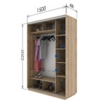 Ντουλάπα Diamont Σονόμα 150x60x220cm