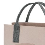 Τσάντα Ορθογώνια Μοτίφ Ελέφαντα Felt Μπεζ Ανοιχτό Γκρι 2 Ποικιλία 40X25X26Cm 40X25X26Cm