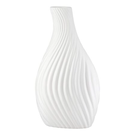 Βάζο Οργανικό Κεραμικό Λευκό 16X8X29Cm 16X8X29Cm