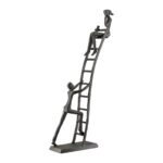 Γλυπτική Σκάλα Μεταλλική Σκούρο Καφέ 17X6X34Cm 17X6X34Cm