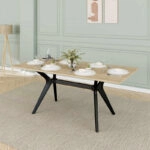 Τραπέζι Luna Megapap χρώμα florida oak 181x90x75εκ.